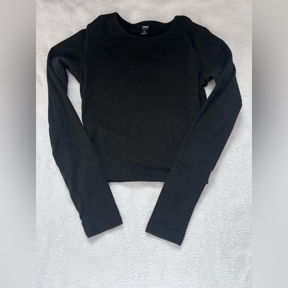 Dazy Black‎ Long Sleeve Basic Top Fitted Tee Casual Everyday Size L - Picture 1 of 2